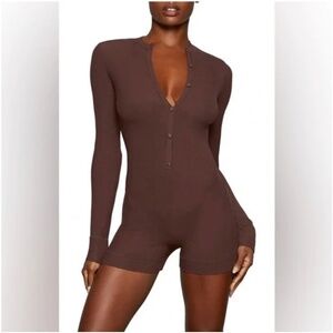 SKIMS Soft Lounge Long Sleeve Button Up Henley Onesie